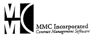 MMC MMC INCORPORATED CONTRACT MANAGEMENT SOFTWARE trademark