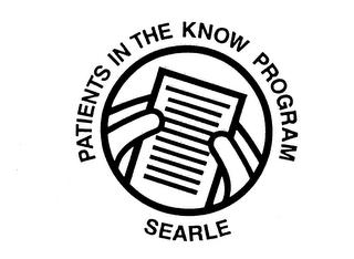 PATIENTS IN THE KNOW PROGRAM SEARLE trademark