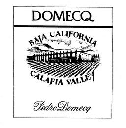 DOMECQ BAJA CALIFORNIA CALAFIA VALLEY PEDRO DOMECQ trademark