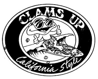 CLAMS UP CALIFORNIA STYLE trademark