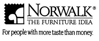 NORWALK THE FURNITURE IDEA FOR PEOPLE WITH MORE TASTE THAN MONEY. trademark