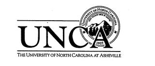 UNCA THE UNIVERSITY OF NORTH CAROLINA AT ASHEVILLE UNIVERSITY OF NORTH CAROLINA LEVO OCULOS MEOS IN MONTES 1927 trademark