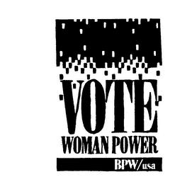 VOTE WOMAN POWER BPW/USA trademark