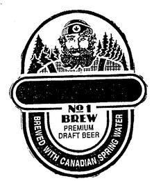 NO 1 BREW PREMIUM DRAFT BEER BREWED WITH CANADIAN SPRING WATER trademark