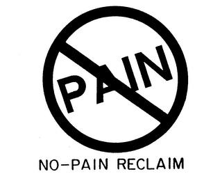 PAIN NO-PAIN RECLAIM trademark