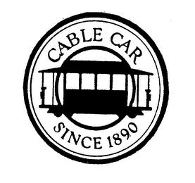 CABLE CAR SINCE 1890 trademark