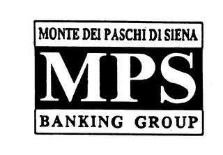 MONTE DEI PASCHI DI SIENA MPS BANKING GROUP trademark