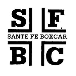 S F B C SANTA FE BOXCAR trademark