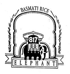 817 ELEPHANT BASMATI RICE trademark