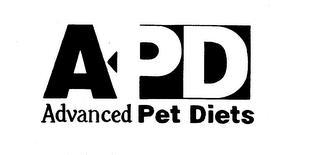 APD ADVANCED PET DIETS trademark