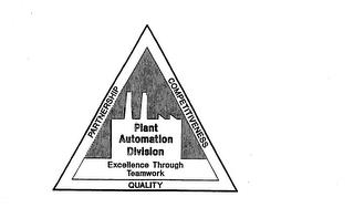 PARTNERSHIP COMPETITIVENESS PLANT AUTOMATION DIVISION EXCELLENCE THROUGH TEAMWORK QUALITY trademark