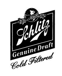 SCHLITZ GENUINE DRAFT COLD FILTERED trademark