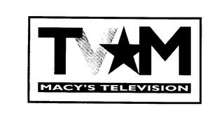 TV M MACY'S TELEVISION trademark