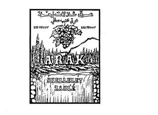 100 PROOF ARAK SHELLELET ZAHLE trademark