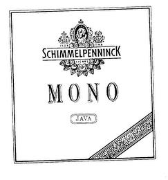 SCHIMMELPENNINCK MONO JAVA FLOR FINA CIGARS SP trademark