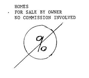 HOMES FOR SALE BY OWNER NO COMMISSION INVOLVED % trademark