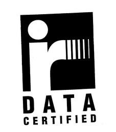 IR DATA CERTIFIED trademark