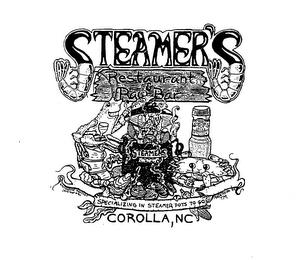 STEAMER'S RESTAURANT & RAW BAR STEAMER SPECIALIZING IN STEAMER POTS TO GO COROLLA, NC trademark