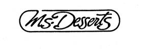 MS. DESSERTS trademark