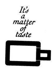 IT'S A MATTER OF TASTE trademark