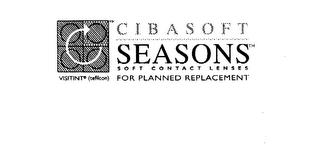 CIBA SOFT SEASONS SOFT CONTACT LENSES FOR PLANNED REPLACEMENT VISITINT TEFILCON trademark