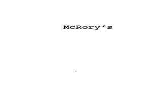 MCRORY'S trademark