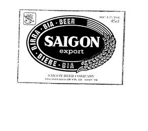 SAIGON EXPORT BIA BIERE BIRRA BIA BEER trademark