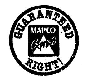 GUARANTEED RIGHT! MAPCO EXPRESS trademark