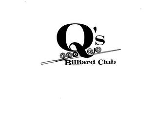 Q'S BILLIARD CLUB trademark