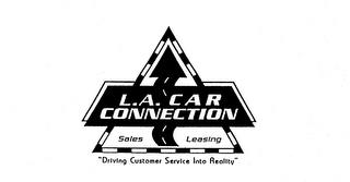 L.A. CAR CONNECTION SALES LEASING "DRIVING CUSTOMER SERVICE INTO REALITY" trademark