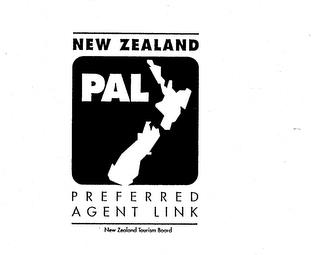 NEW ZEALAND PAL PREFERRED AGENT LINK NEW ZEALAND TOURISM BOARD trademark