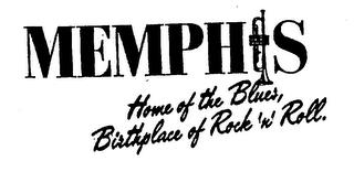 MEMPHIS HOME OF THE BLUES, BIRTHPLACE OF ROCK 'N' ROLL. trademark