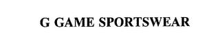 G GAME SPORTSWEAR trademark