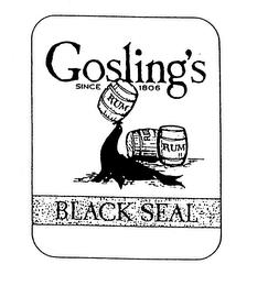 GOSLING'S SINCE 1806 RUM BLACK SEAL trademark