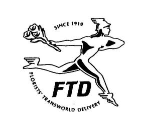 SINCE 1910 FTD FLORISTS' TRANSWORLD DELIVERY trademark