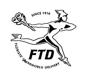 SINCE 1910 FTD FLORISTS' TRANSWORLD DELIVERY trademark