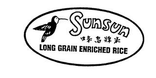 SUNSUN LONG GRAIN ENRICHED RICE trademark