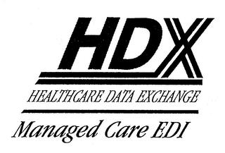 HDX HEALTHCARE DATA EXCHANGE MANAGED CARE EDI trademark