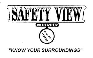 SAFETY VIEW MIRROR "KNOW YOUR SURROUNDINGS" trademark