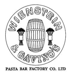 WIENSTEIN & GAVINO'S PASTA BAR FACTORY CO. LTD trademark