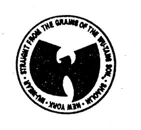 STRAIGHT FROM THE GRAINS OF THE WU-TANG SOIL SHAOLIN NEW YORK WU-WEAR trademark