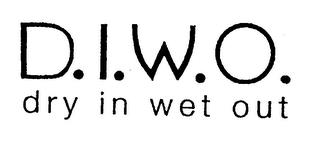 D.I.W.O. DRY IN WET OUT trademark