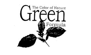 THE COLOR OF NATURE GREEN FORMULA trademark