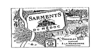 SARMENTS DU MEDOC CHOCOLAT NOIR PARFUME A LA MANDARINE trademark