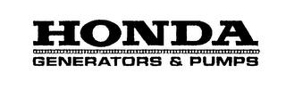 HONDA GENERATORS & PUMPS trademark