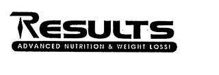 RESULTS ADVANCED NUTRITION & WEIGHT LOSS! trademark