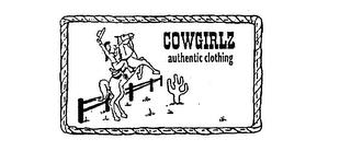 COWGIRLZ AUTHENTIC CLOTHING trademark