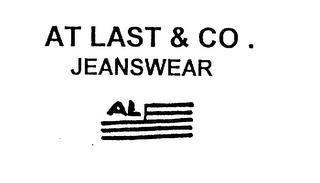 AT LAST & CO. JEANSWEAR AL trademark