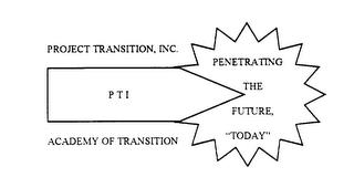 PROJECT TRANSITION, INC. PTI PENETRATING THE FUTURE, "TODAY" ACADEMY OF TRANSITION trademark