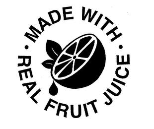 MADE WITH REAL FRUIT JUICE trademark